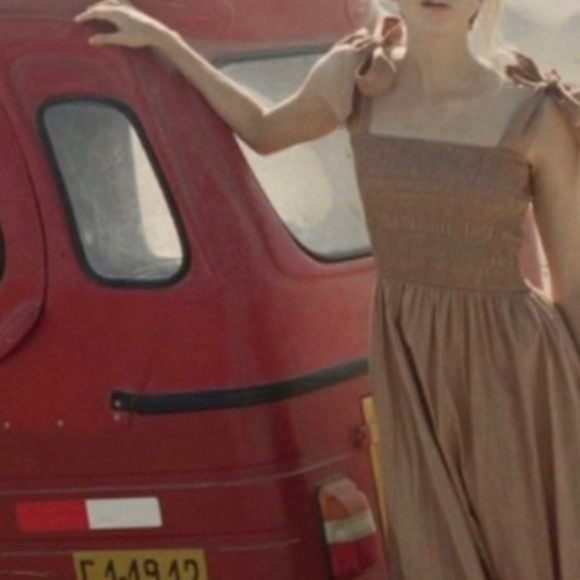 DOEN smocked maxi dress in Ditzy Deep Red Floral - Picture 9 of 9